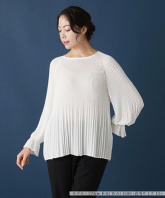 ＜Leilian plus house (Women/大きいサイズ)＞プリーツブラウス