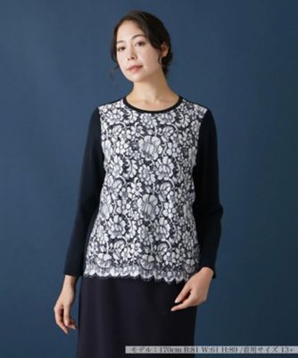 ＜Leilian plus house (Women/大きいサイズ)＞フロントレースプルオーバー