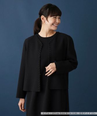 美品 レリアン プラスハウス ノーカラーライトジャケット 大きいサイズ ノーカラージャケット|レリアン プラスハウス | レリアン公式