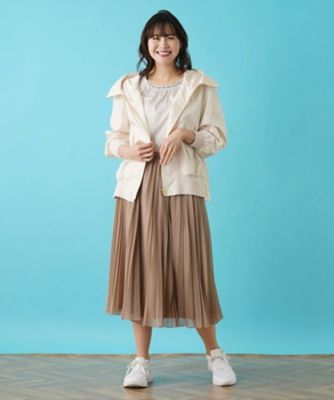 フード付きジップアップブルゾン