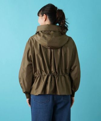 フード付きジップアップブルゾン