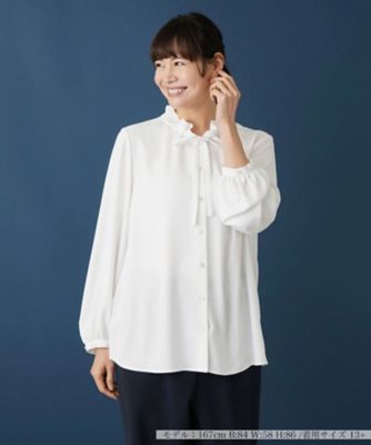 ＜Leilian plus house (Women/大きいサイズ)＞ボウタイブラウス