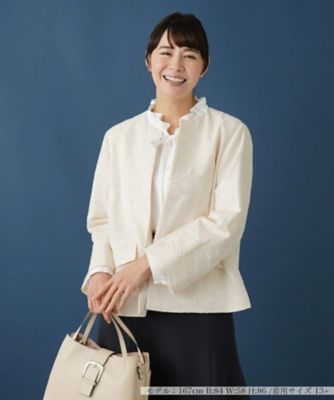 ＜Leilian plus house (Women/大きいサイズ)＞ノーカラージャケット【プラス企画】