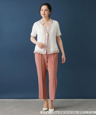 Leilian PLUS HOUSE / レリアンプラスハウス 変型ネックカーディガン 変型ネックカーディガン | Leilian plus house (Women/大きい