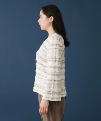 Leilian PLUS HOUSE / レリアンプラスハウス Vネックニットプルオーバー Vネックニットプルオーバー | Leilian plus house (Women