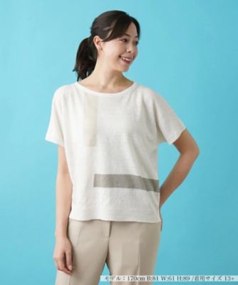 Leilian plus house (Women/大きいサイズ)/レリアン　プラスハウス 半袖ニットプルオーバー【HAND】