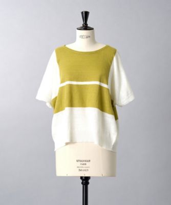 ＜Leilian plus house (Women/大きいサイズ)＞配色ラインセーター【ＨＡＮＤ】