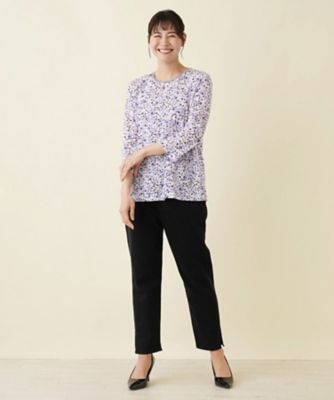 【店舗人気】ドットプリント７分袖カットソー