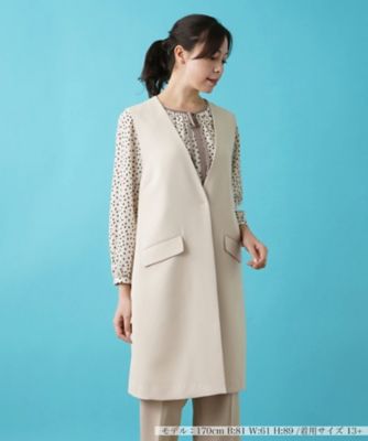 Leilian plus house (Women/大きいサイズ)/レリアン　プラスハウス 【セットアップ対応商品】ロングベスト【NEW FORMAL】