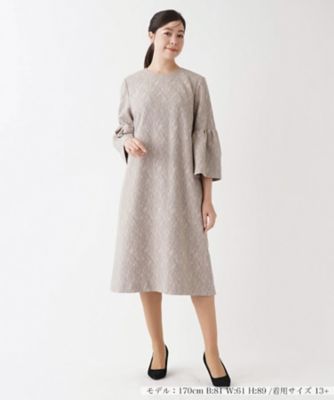 ＜Leilian plus house (Women/大きいサイズ)＞ミディ丈ワンピース【ＮＥＷ　ＦＯＲＭＡＬ】