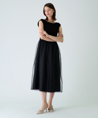 I864 XL 13+ レリアンプラスハウス 襟リボン ロングワンピ レディース ロングワンピ ス【THE NEW】 | Leilian plus house (Women