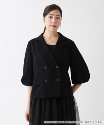 ＜Leilian plus house (Women/大きいサイズ)＞バルーンスリーブジャケット【ＮＥＷ　ＦＯＲＭＡＬ】
