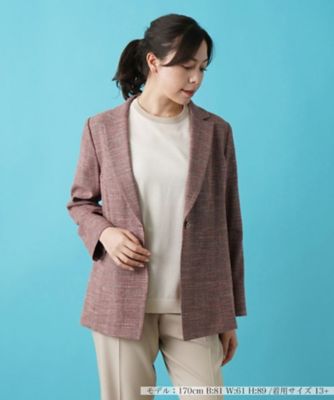 ＜Leilian plus house (Women/大きいサイズ)＞綿麻テーラードジャケット