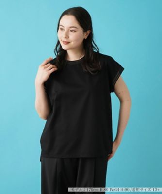 Leilian plus house (Women/大きいサイズ)/レリアン　プラスハウス フレンチスリーブカットソー【ＴＨＥ　ＮＥＷ】