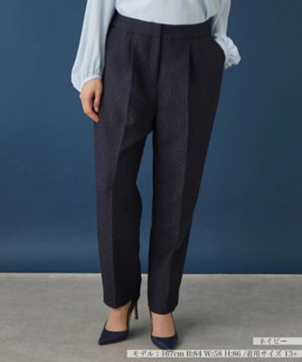 ＜Leilian plus house (Women/大きいサイズ)＞タックテーパードパンツ