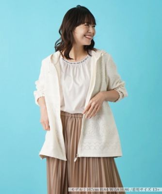 レリアン Leilian ジャケット 13+ 日本製 大きいサイズ 美品 春夏 Leilian #snc レリアン ジャケット 13+ ベージュ 麻 薄手 シワ