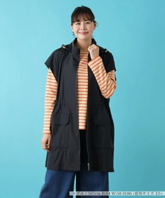 ＜Leilian plus house (Women/大きいサイズ)＞ロング丈ジップアップベスト
