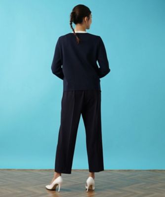 新品タグ付き レリアン バイカラー ニットカーディガン 13＋ 大きいサイズ バイカラーニットカーディガン | Leilian plus house (Women/大きい