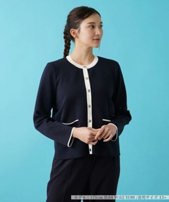 ＜Leilian plus house (Women/大きいサイズ)＞バイカラーニットカーディガン
