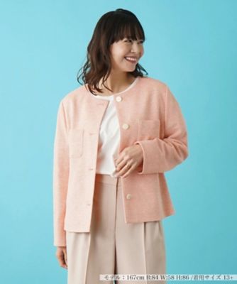 Leilian plus house (Women/大きいサイズ)/レリアン　プラスハウス ツイードノーカラージャケット