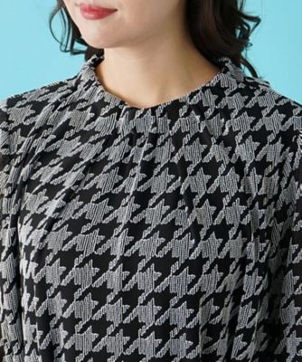 洗える千鳥格子ワンピース【パワーネット素材】 | Leilian plus house