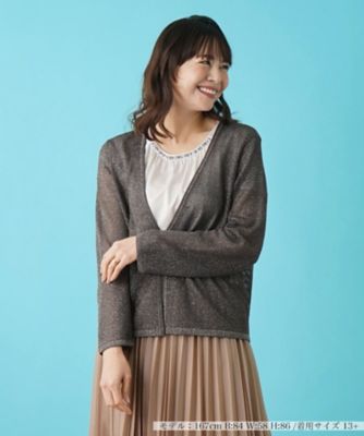 Leilian plus house (Women/大きいサイズ)/レリアン　プラスハウス メッシュカーディガン