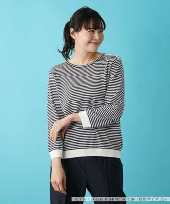 Leilian plus house (Women/大きいサイズ)/レリアン　プラスハウス ボーダーニットインナー