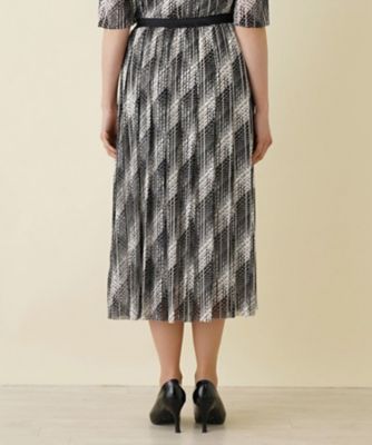 洗えるモノトーンプリーツスカート【パワーネット】