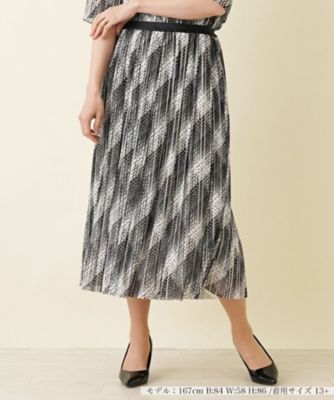 Leilian plus house (Women/大きいサイズ)/レリアン　プラスハウス 洗えるモノトーンプリーツスカート【パワーネット】