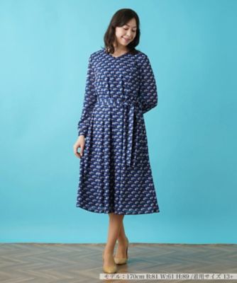 ＜Leilian plus house (Women/大きいサイズ)＞Ｖネックワンピース【ＲＯＣＨＡＳ　Ｐｒｅｍｉｅｒｅ】