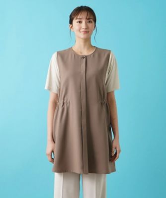 洗えるハーフ丈ベスト【プラス企画】