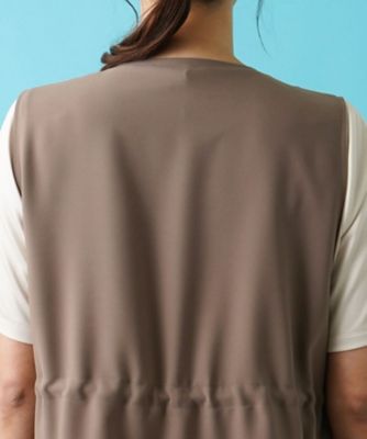 洗えるハーフ丈ベスト【プラス企画】