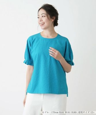 ＜Leilian plus house (Women/大きいサイズ)＞【サッカー生地】洗えるカットソー【プラス企画】