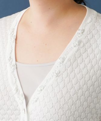 フラワー刺繍カーディガン