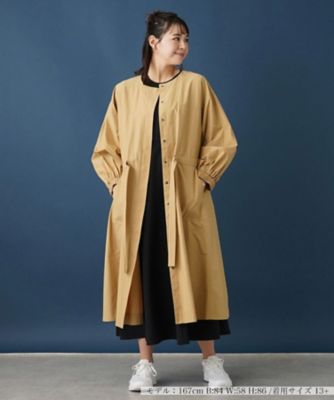レリアン　ノーカラーコート　13+ 大きいサイズ ノーカラーコート | Leilian plus house (Women/大きいサイズ