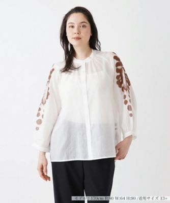 ＜Leilian plus house (Women/大きいサイズ)＞ボリュームスリーブブラウス