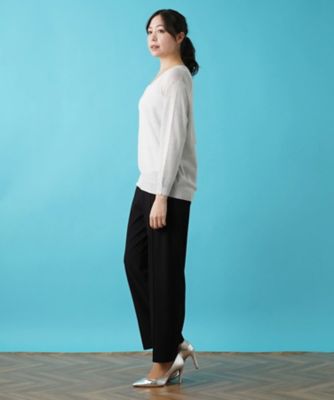 完売 美品 レリアン プラスハウス 2023年 ドロップショルダーVネックニット Vネックニット【KASH】 | Leilian plus house (Women
