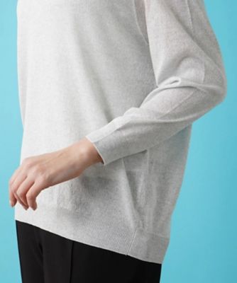 完売 美品 レリアン プラスハウス 2023年 ドロップショルダーVネックニット Vネックニット【KASH】 | Leilian plus house (Women