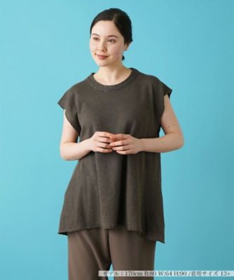 Leilian plus house (Women/大きいサイズ)/レリアン　プラスハウス フレンチスリーブニットプルオーバー【LE TRICOT PERUGIA】