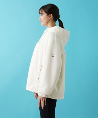 フード付きジップアップブルゾン