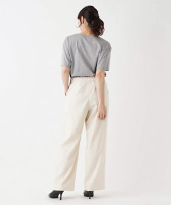 大きいサイズ！レリアンプラスハウス　ストレッチホワイトパンツ ワイドパンツ【ROCHAS Premiere】 | Leilian plus