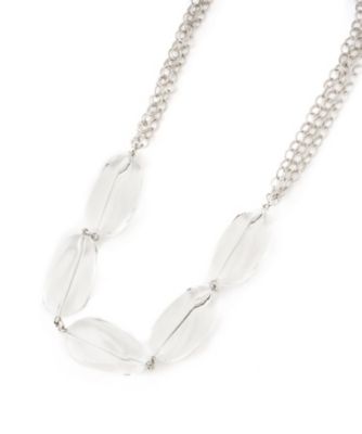＜Leilian plus house (Women/大きいサイズ)＞クリアモチーフショートネックレス
