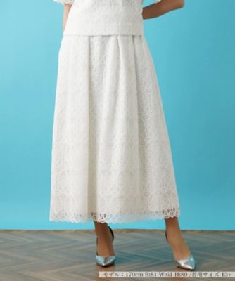 ＜Leilian plus house (Women/大きいサイズ)＞レースミッドカーフ丈スカート【ＴＨＥ　ＮＥＷ】
