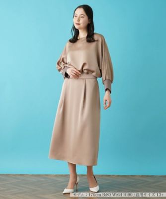【セットアップ対応商品】サテンフレアスカート【ＴＨＥ　ＮＥＷ】