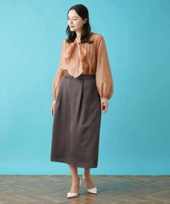【セットアップ対応商品】サテンフレアスカート【ＴＨＥ　ＮＥＷ】
