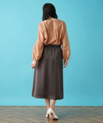 【セットアップ対応商品】サテンフレアスカート【ＴＨＥ　ＮＥＷ】