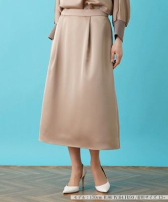 Leilian plus house (Women/大きいサイズ)/レリアン　プラスハウス 【セットアップ対応商品】サテンフレアスカート【THE NEW】