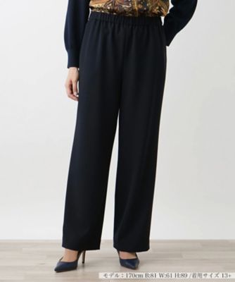 ＜Leilian plus house (Women/大きいサイズ)＞洗えるセミワイドパンツ