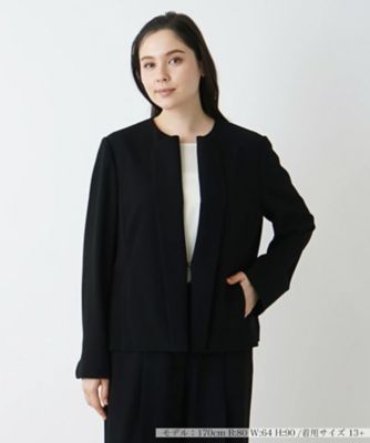 Leilian plus house (Women/大きいサイズ)/レリアン　プラスハウス ノーカラージャケット【ETERNAL】