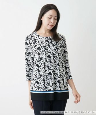 ＜Leilian plus house (Women/大きいサイズ)＞カットソー【Ｌｅｉｌｉａｎ　ＷＨＩＴＥ　ＬＡＢＥＬ】